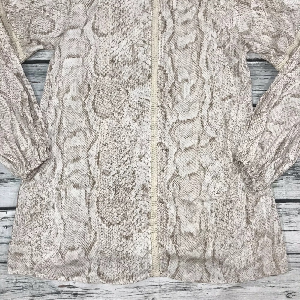 Anthropologie Mini Dress Tunic Coverup Camilla Snake Print Crochet Henley NEW M - Picture 11 of 16